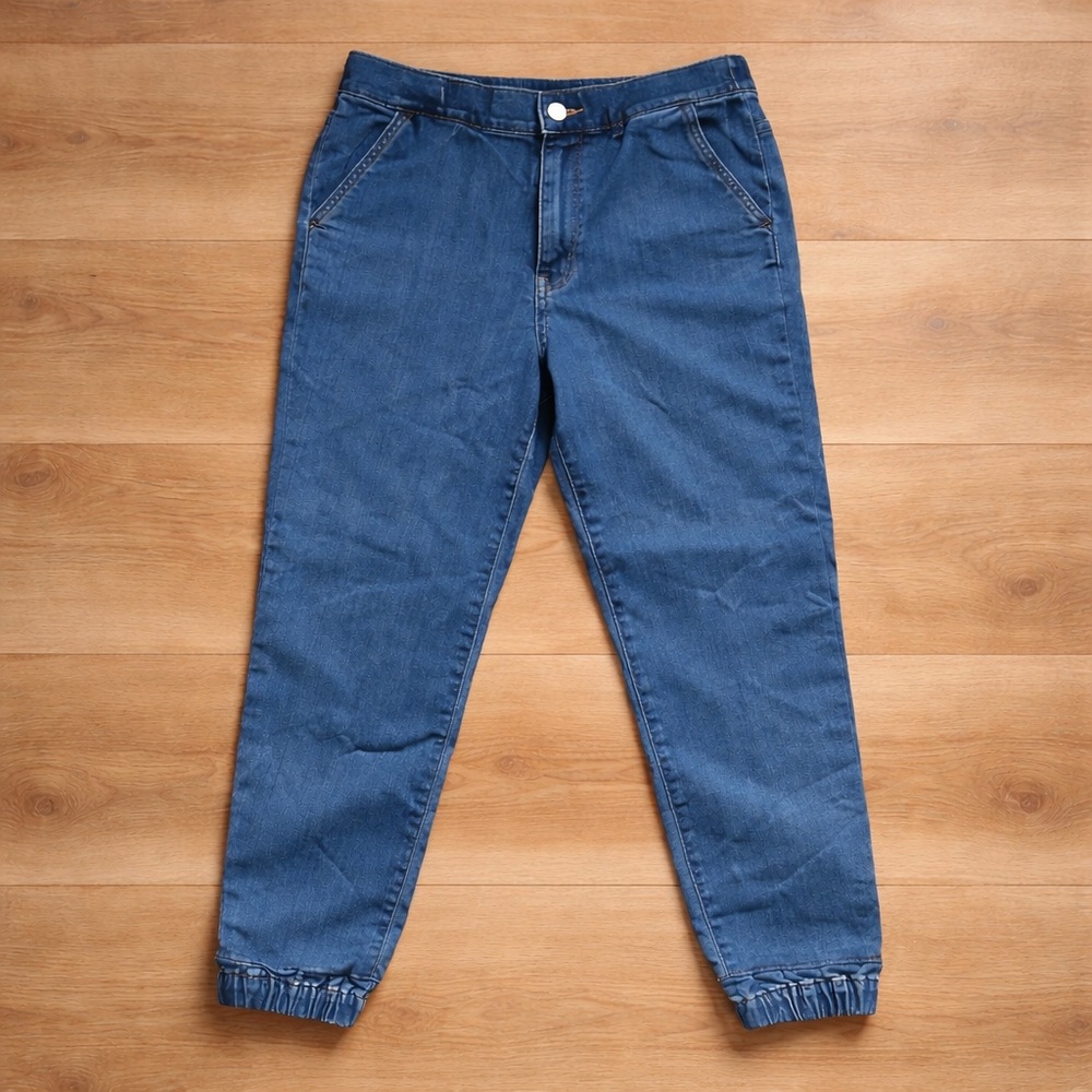 Express Blue Jogger Jeans Super High Rise 8